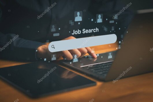 People connecting through an online job portal